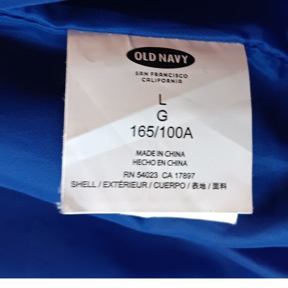 Old Navy Finley Crombie Coat L Bluetiful One Button Collar - Picture 7 of 16